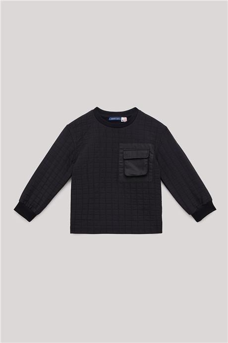 Nebbati Erkek Çocuk Siyah Sweatshirt