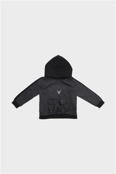 Nebbati Erkek Çocuk Siyah Sweatshirt