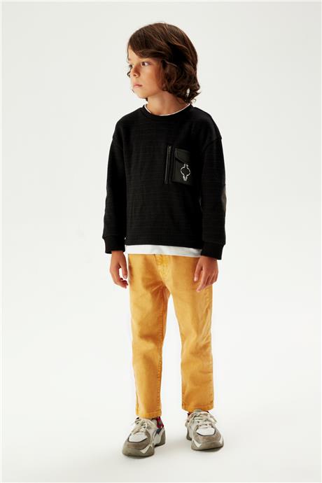 Nebbati Erkek Çocuk Siyah Sweatshirt