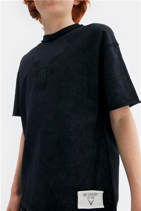 Nebbati Erkek Çocuk Siyah Sweatshirt