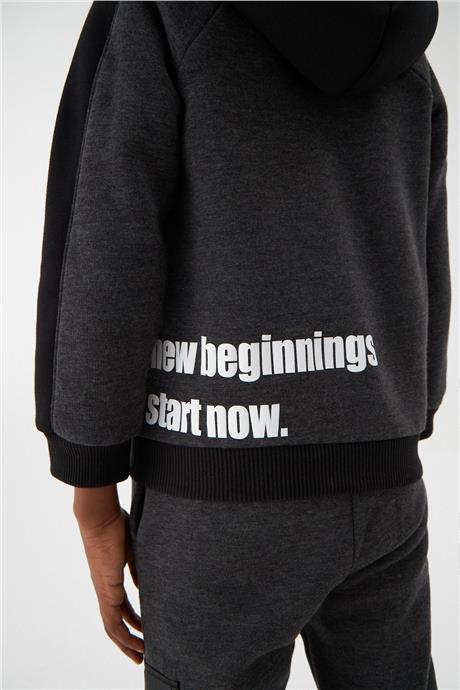 Nebbati Erkek Çocuk Siyah Sweatshirt