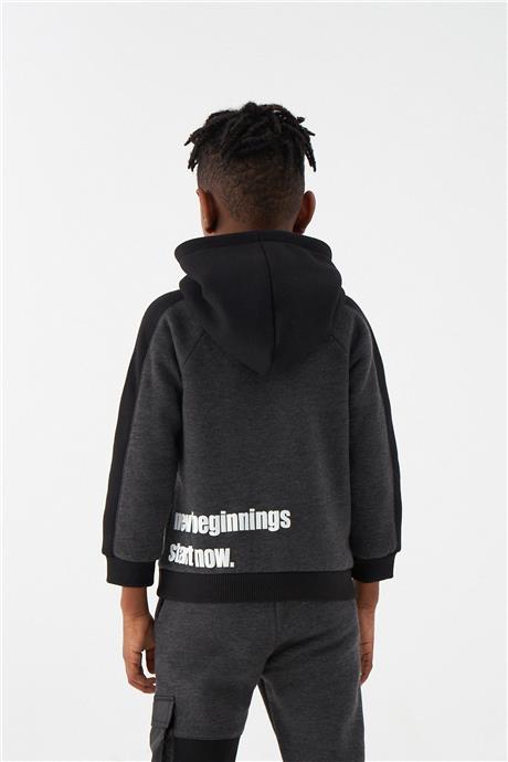 Nebbati Erkek Çocuk Siyah Sweatshirt