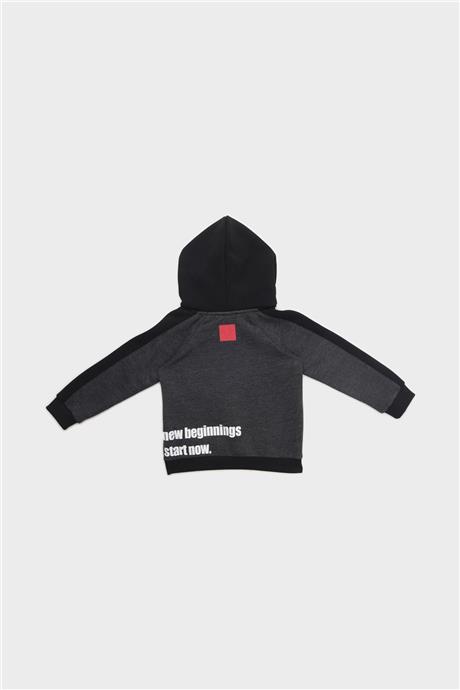 Nebbati Erkek Çocuk Siyah Sweatshirt