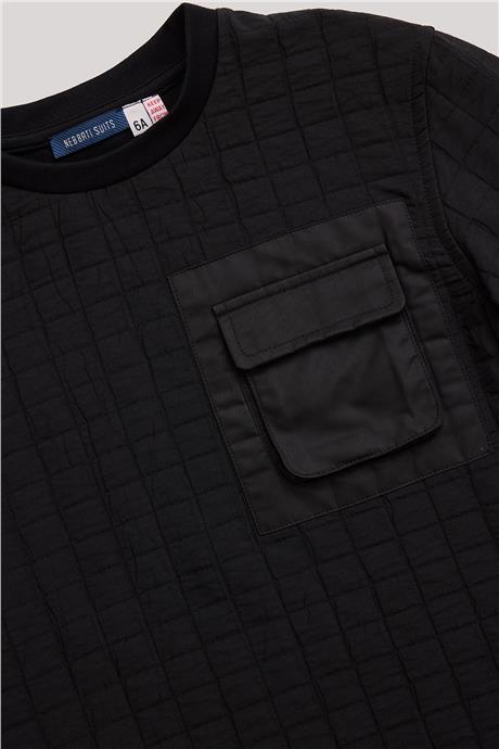Nebbati Erkek Çocuk Siyah Sweatshirt