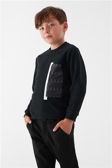 Nebbati Erkek Çocuk Siyah T-Shirt