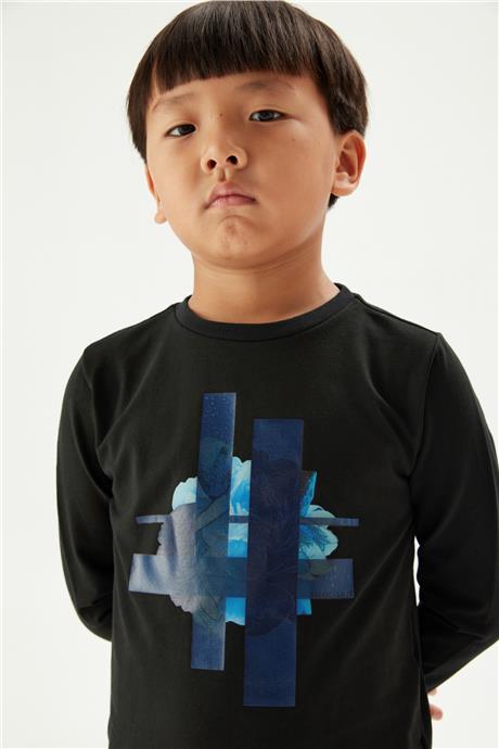 Nebbati Erkek Çocuk Siyah T-Shirt