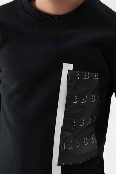 Nebbati Erkek Çocuk Siyah T-Shirt