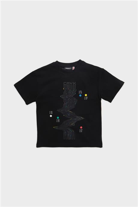 Nebbati Erkek Çocuk Siyah T-Shirt