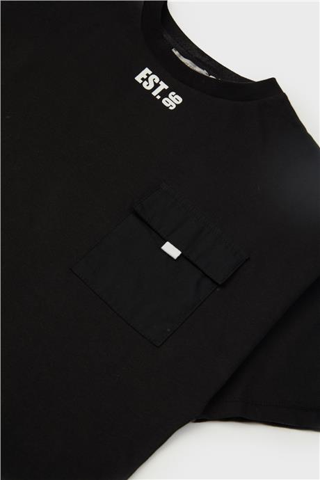 Nebbati Erkek Çocuk Siyah T-Shirt