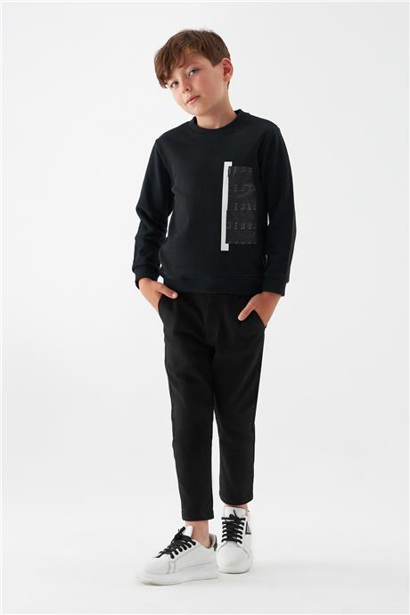 Nebbati Erkek Çocuk Siyah T-Shirt