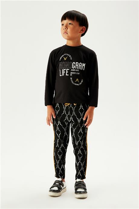 Nebbati Erkek Çocuk Siyah T-Shirt