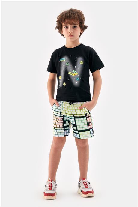 Nebbati Erkek Çocuk Siyah Tshirt