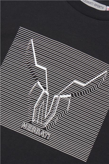 Nebbati Erkek Çocuk Siyah Tshirt