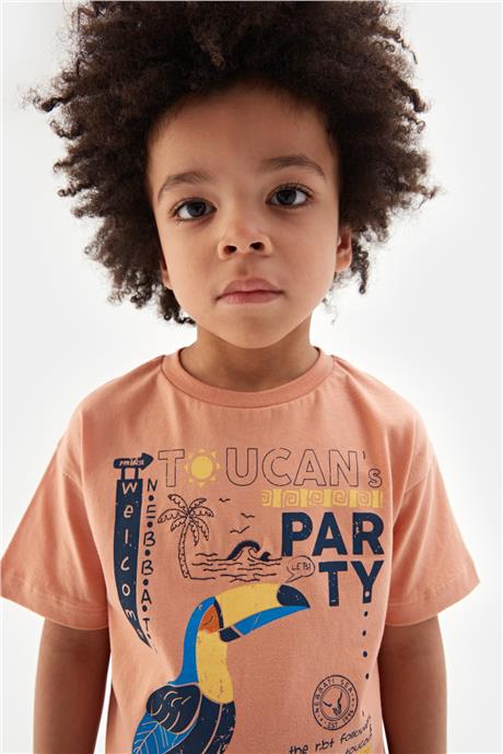 Nebbati Erkek Çocuk Somon Tshirt