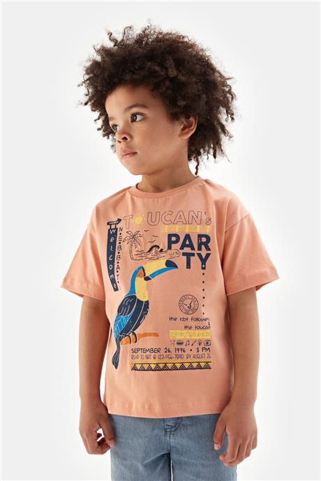 Nebbati Erkek Çocuk Somon Tshirt