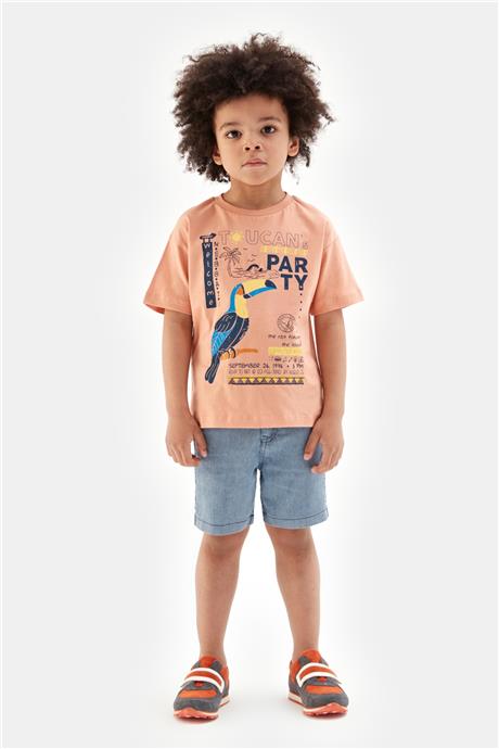 Nebbati Erkek Çocuk Somon Tshirt