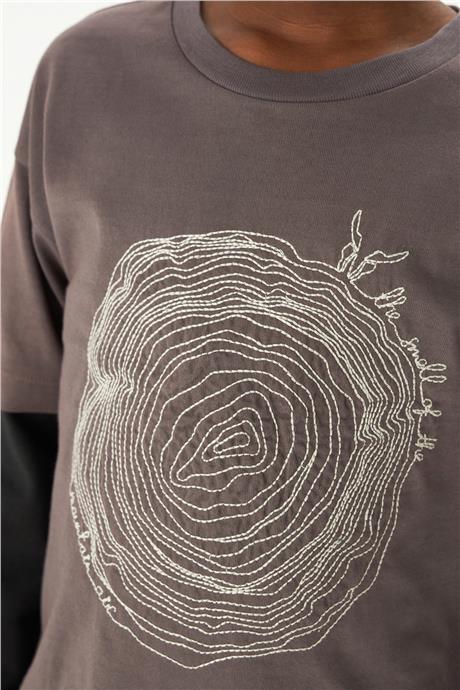 Nebbati Erkek Çocuk Vizon Tshirt