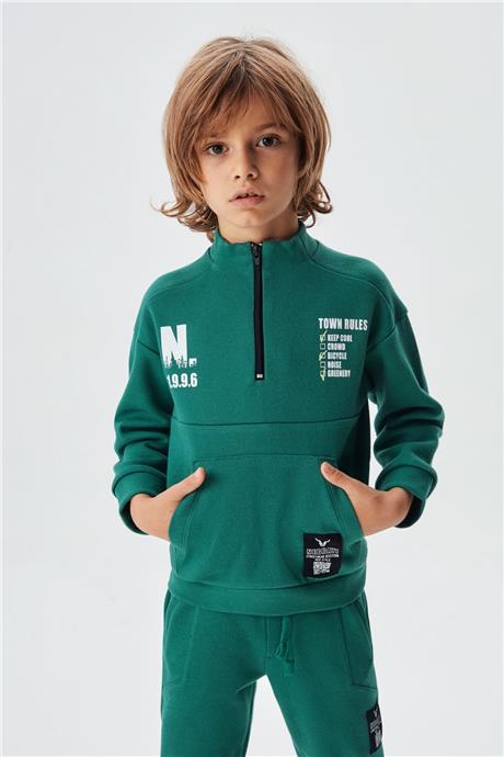 Nebbati Erkek Çocuk Yeşil S-Shirt