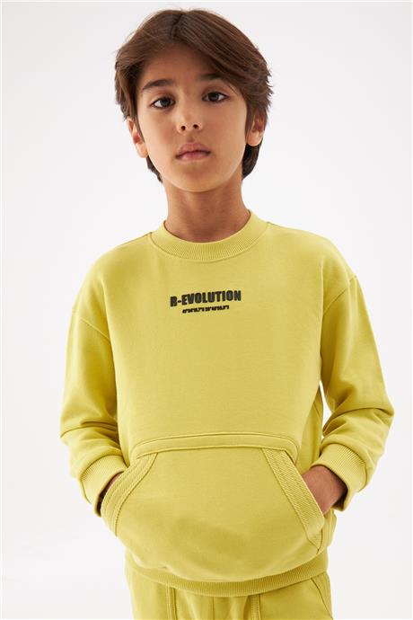 Nebbati Erkek Çocuk Yeşil Sweatshirt