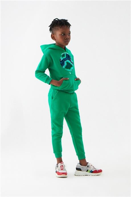 Nebbati Erkek Çocuk Yeşil Sweatshirt