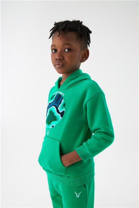 Nebbati Erkek Çocuk Yeşil Sweatshirt