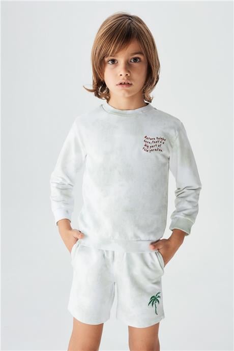 Nebbati Erkek Çocuk Yeşil Sweatshirt