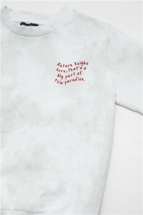 Nebbati Erkek Çocuk Yeşil Sweatshirt