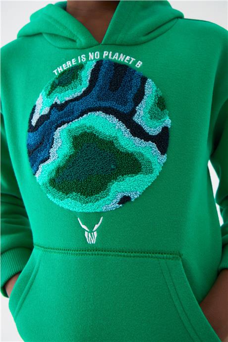 Nebbati Erkek Çocuk Yeşil Sweatshirt