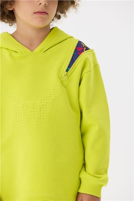 Nebbati Erkek Çocuk Yeşil Sweatshirt