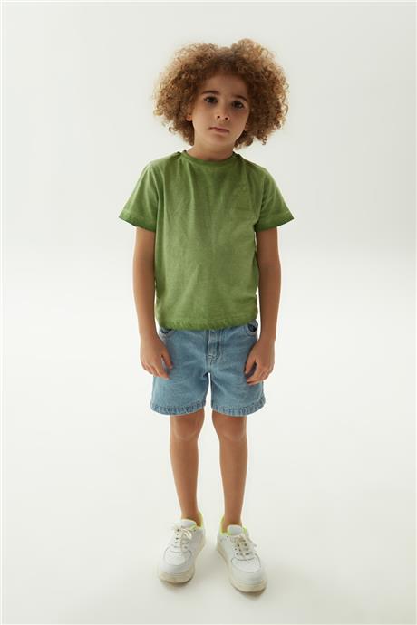 Nebbati Erkek Çocuk Yeşil T-Shirt