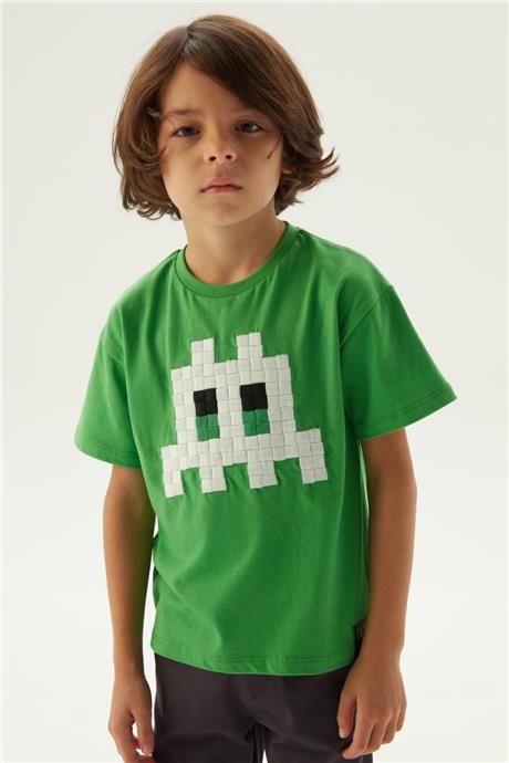 Nebbati Erkek Çocuk Yeşil T-Shirt