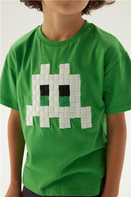Nebbati Erkek Çocuk Yeşil T-Shirt