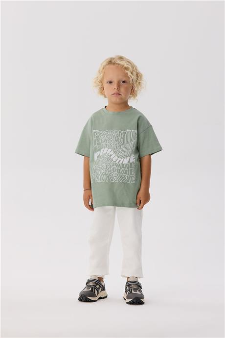 Nebbati Erkek Çocuk Yeşil T-Shirt