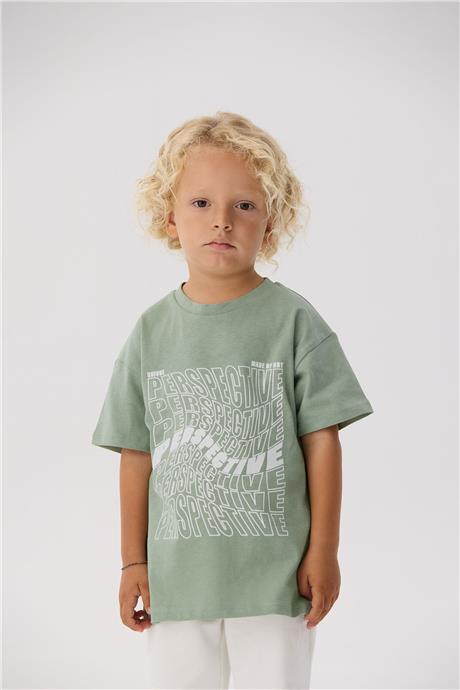 Nebbati Erkek Çocuk Yeşil T-Shirt