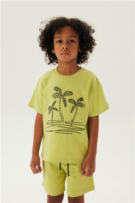Nebbati Erkek Çocuk Yeşil T-Shirt