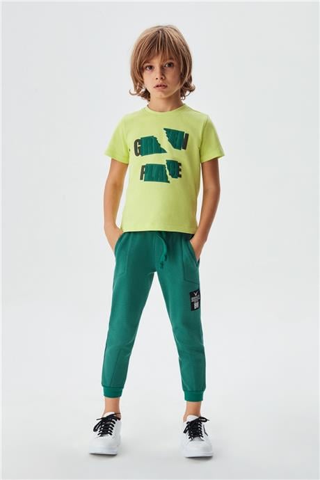 Nebbati Erkek Çocuk Yeşil T-Shirt