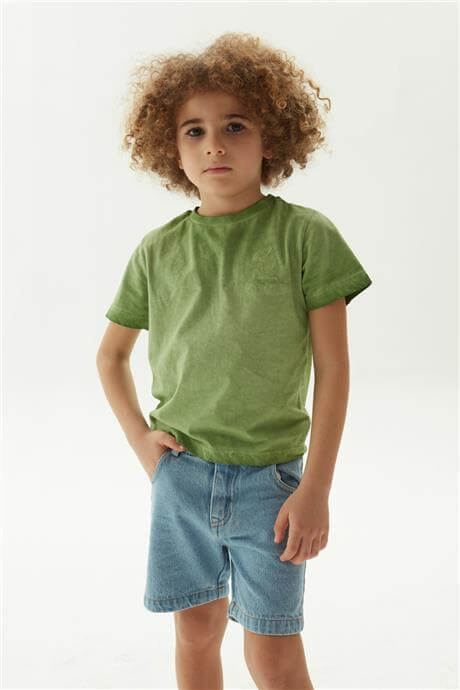 Nebbati Erkek Çocuk Yeşil T-ShirtNebbati Erkek Çocuk Yeşil T-Shirt