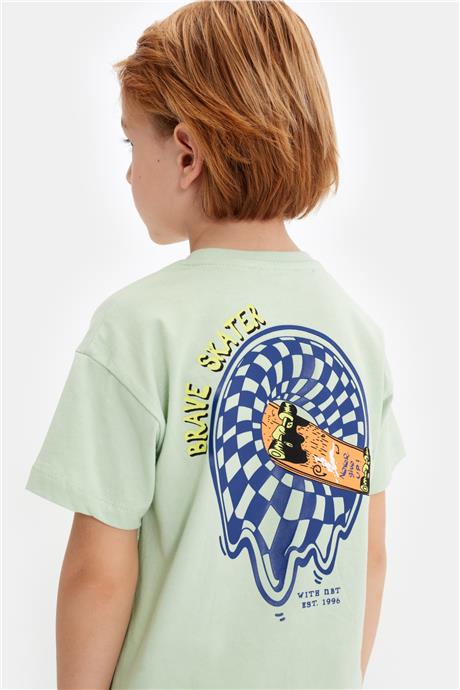 Nebbati Erkek Çocuk Yeşil Tshirt