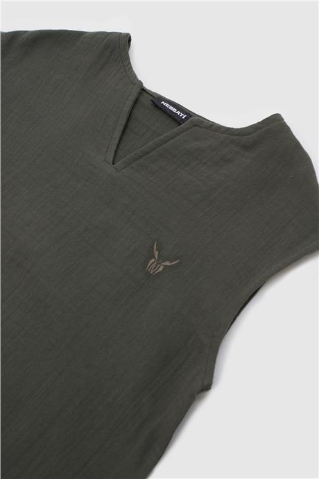 Nebbati Erkek Çocuk Yeşil Tshirt