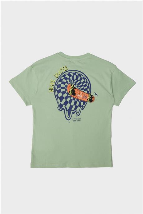 Nebbati Erkek Çocuk Yeşil Tshirt