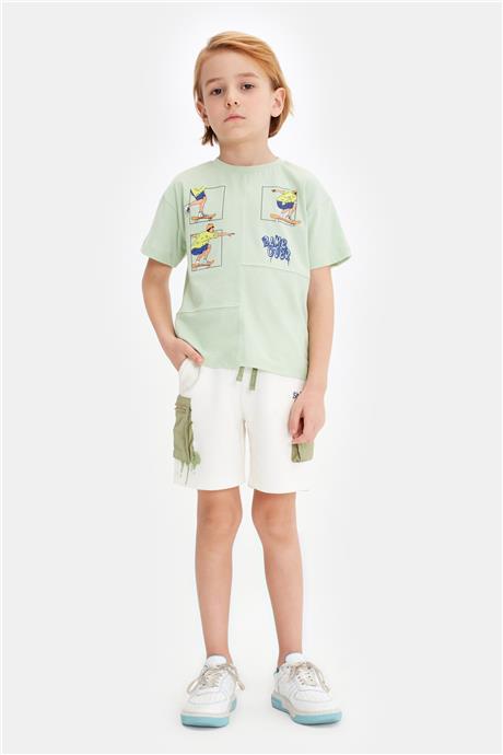 Nebbati Erkek Çocuk Yeşil Tshirt