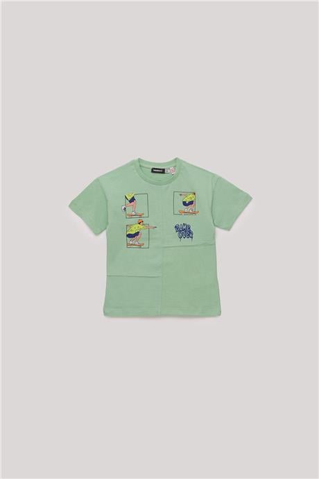 Nebbati Erkek Çocuk Yeşil Tshirt