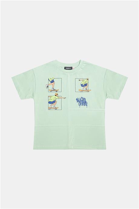 Nebbati Erkek Çocuk Yeşil Tshirt