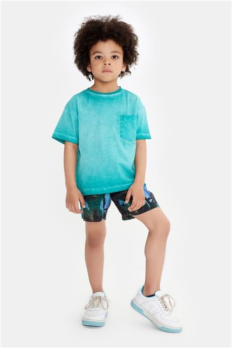 Nebbati Erkek Çocuk Yeşil Tshirt
