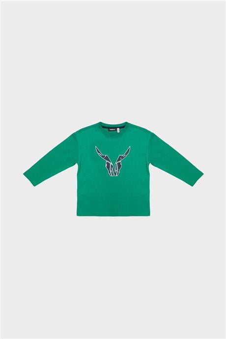 Nebbati Erkek Çocuk Yeşil Tshirt
