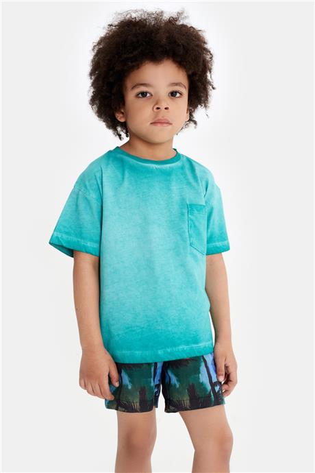 Nebbati Erkek Çocuk Yeşil Tshirt