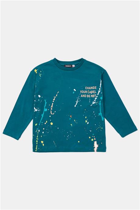 Nebbati Erkek Çocuk Yeşil Tshirt