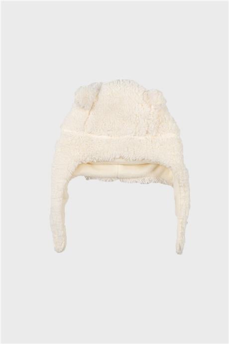 Owli Unisex Ekru Kulaklı Şapka