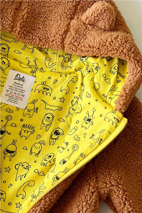 Owli Unisex Kahverengi Dış TulumOwli Unisex Kahverengi Dış Tulum
