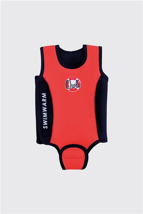 Owli Unisex Kırmızı Bebek Mayosu